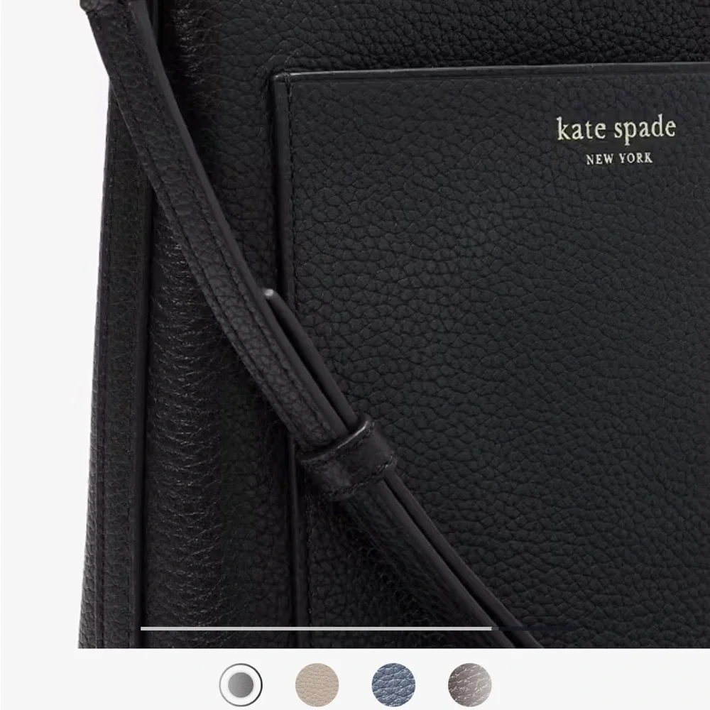 Brand new!  Kate Spade Black Leather Crossbody Bag - Picture 2 of 13
